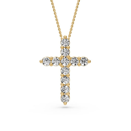 Diamond Cross Pendant in Yellow Gold R34911124