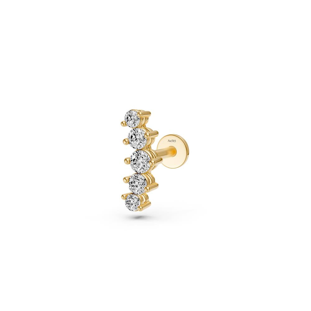 Diamond Piercing in Yellow Gold R01910824