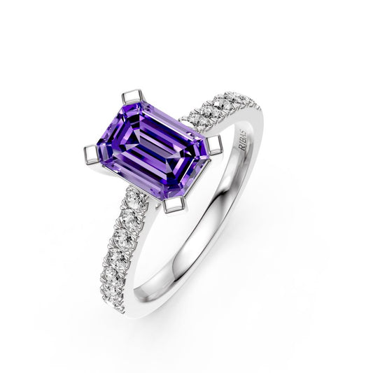 Diamond Ring with Tanzanite in White Gold R38871224