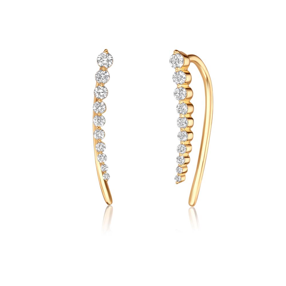 Arc Diamond Earrings in Yellow Gold R22181124