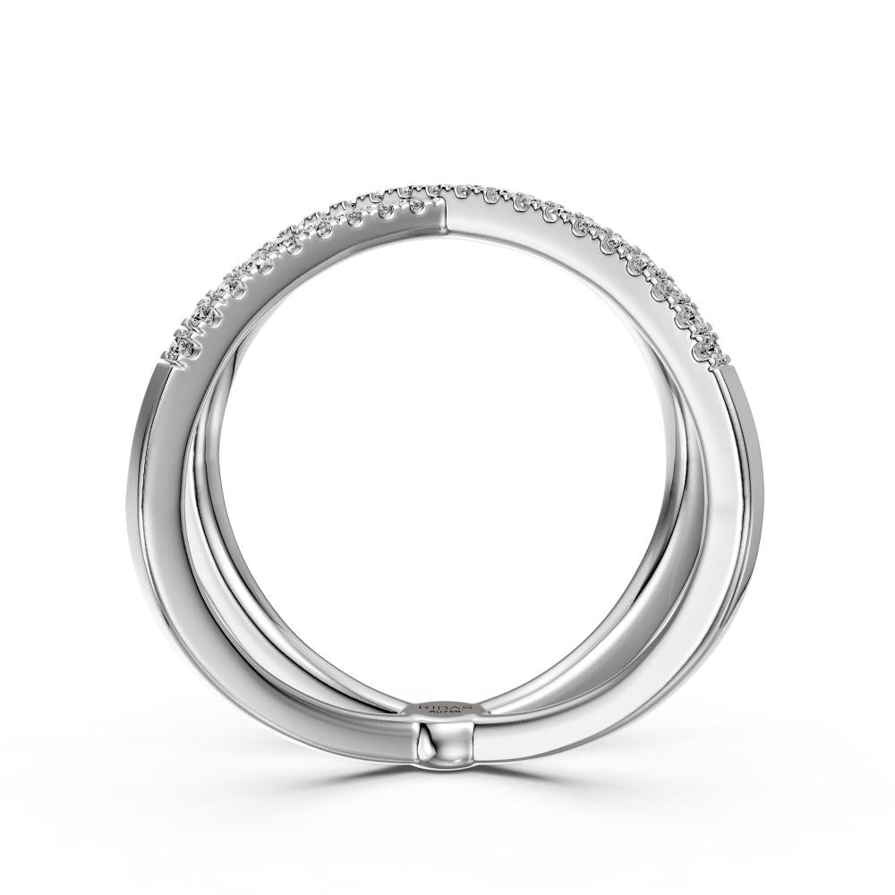 Diamond Ring "X" in White Gold JFA199200