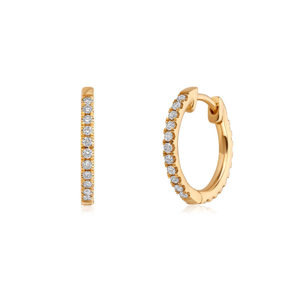 Diamond Hoop Earrings in Yellow Gold JFA199169