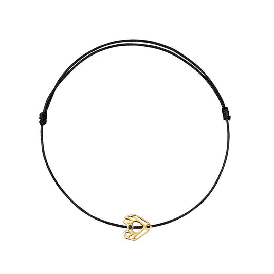 String Bracelet with Black Diamond JFA10881