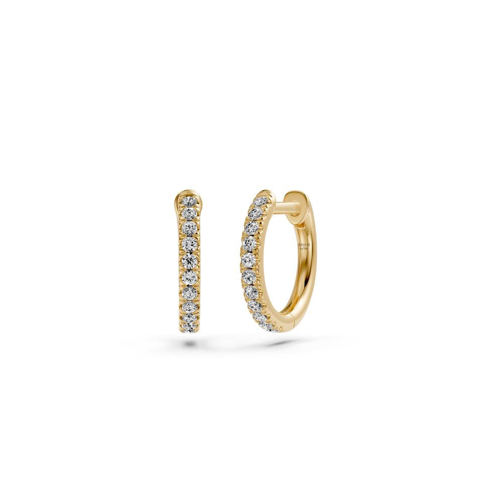 Diamond Hoop Earrings in Yellow Gold JFA201072