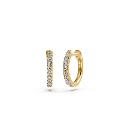 Diamond Hoop Earrings in Yellow Gold JFA201072