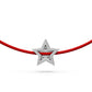 String Bracelet with Diamond in White Gold "Star" R07190924