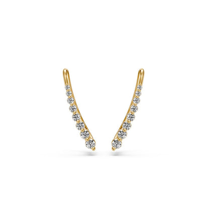 Arc Diamond Earrings in Yellow Gold R22181124