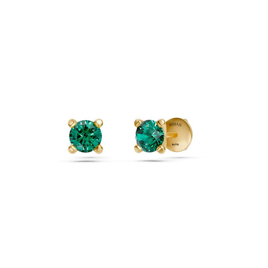 Green Sapphire Earring in Yellow Gold R02110325