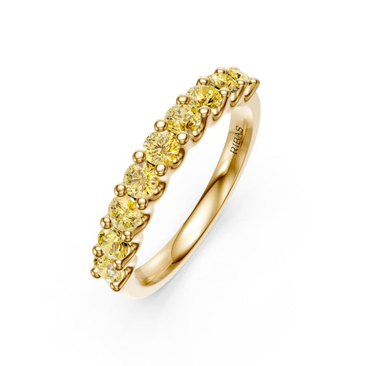 Yellow Sapphire Band Ring in Yellow Gold R03330325