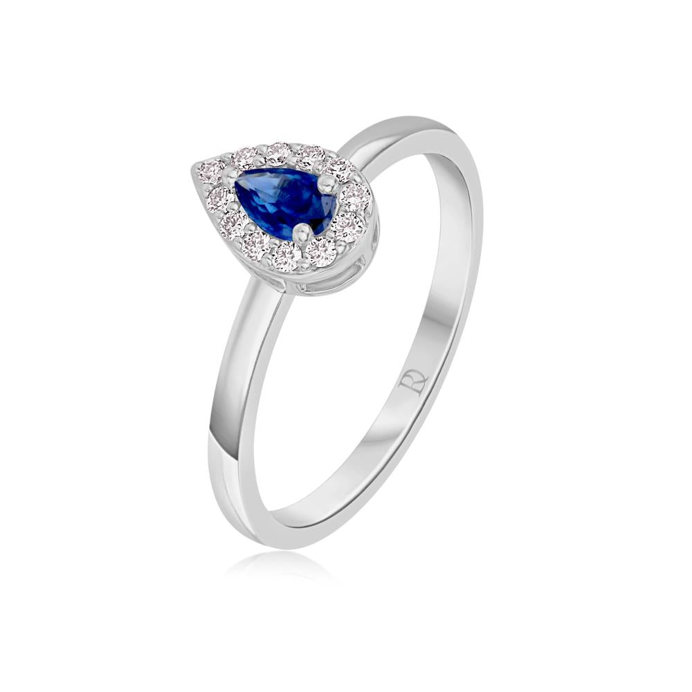 Sapphire and Diamond Ring in White gold JFA15673