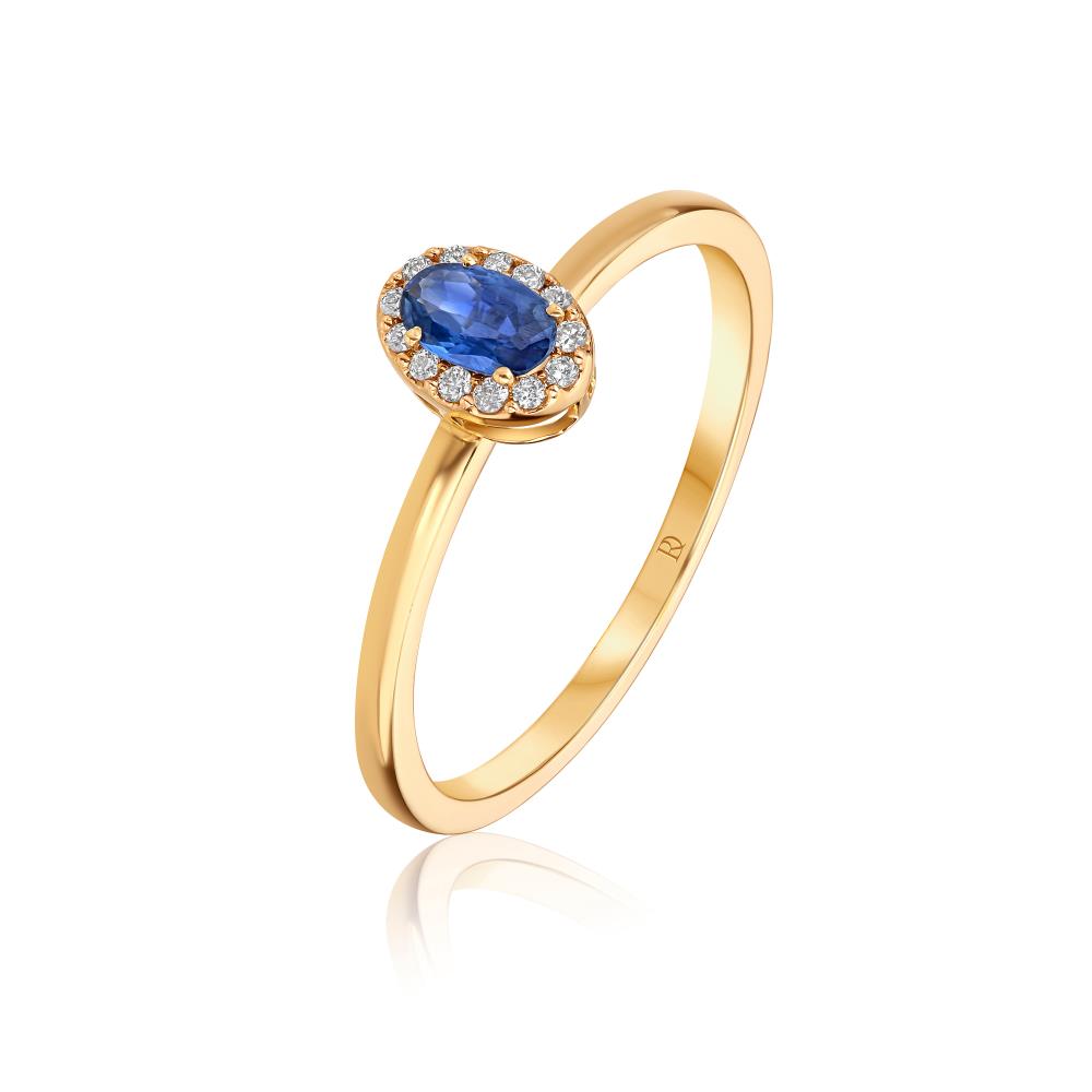 Sapphire and Diamond Ring in Yellow Gold JFA1333