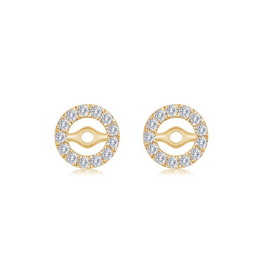 Earring Jackets in Yellow Gold Diamonds JFA18390