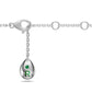 Tsavorite and Diamond Halo Necklace R36191224