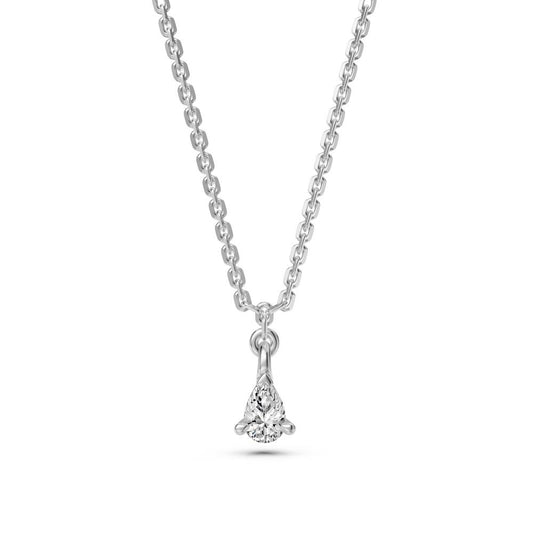 Diamond Necklace with chain in White Gold JFA199904
