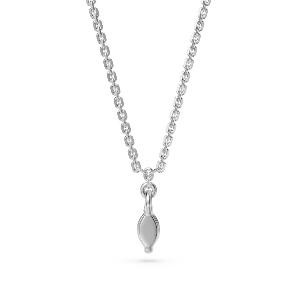 Diamond Necklace with chain in White Gold JFA199999