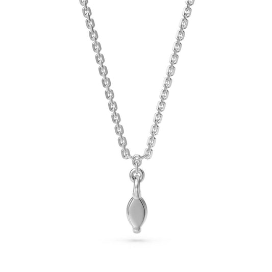 Diamond Necklace with chain in White Gold JFA199999