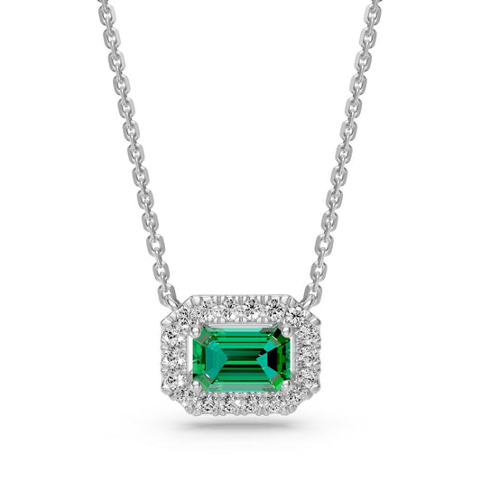 White Gold Necklace with Tsavorite Stone R36171224