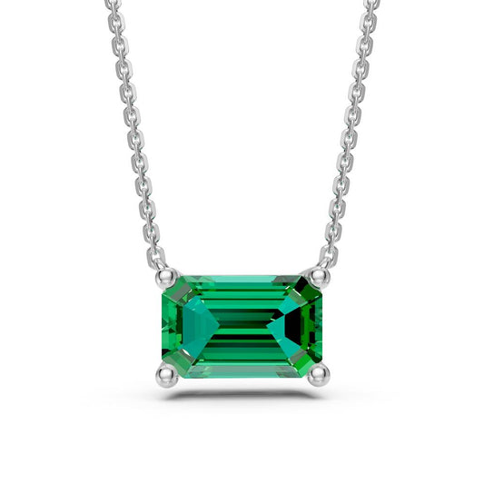White Gold Necklace with Tsavorite Stone R36281224