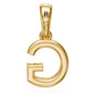 Yellow Gold Mini Pendant Necklace with Diamonds, letter G JFA199013