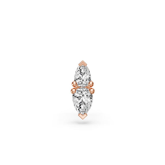 Double Marquise Piercing Stud in Rose Gold R25750725