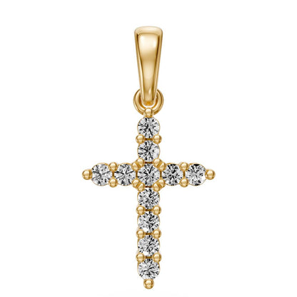 Diamond Cross Pendant in Yellow Gold R22071124