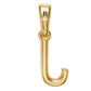 Yellow Gold Mini Pendant Necklace with Diamonds, letter J JFA199032