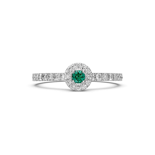 Diamond Ring with Sapphire in White Gold R02530325