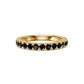 Black Diamond Band Ring in Yellow Gold JFA200857