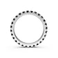 Black Diamond Band Ring in White Gold JFA200824