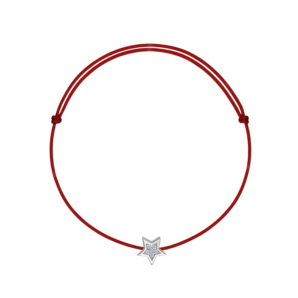 String Bracelet with Diamond  "Star" JFA200653