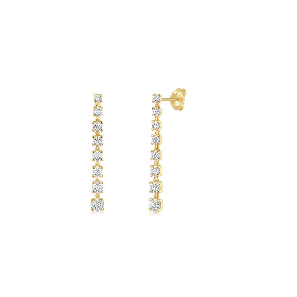 Diamond Drop Earrings in Yellow Gold JFA5671