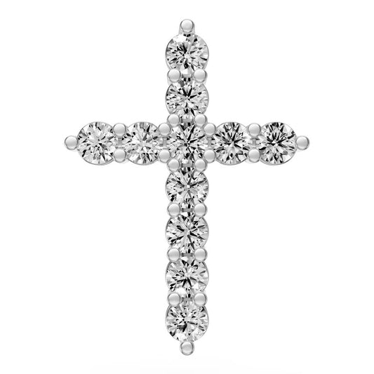 Diamond Cross Pendant in White Gold R22151124