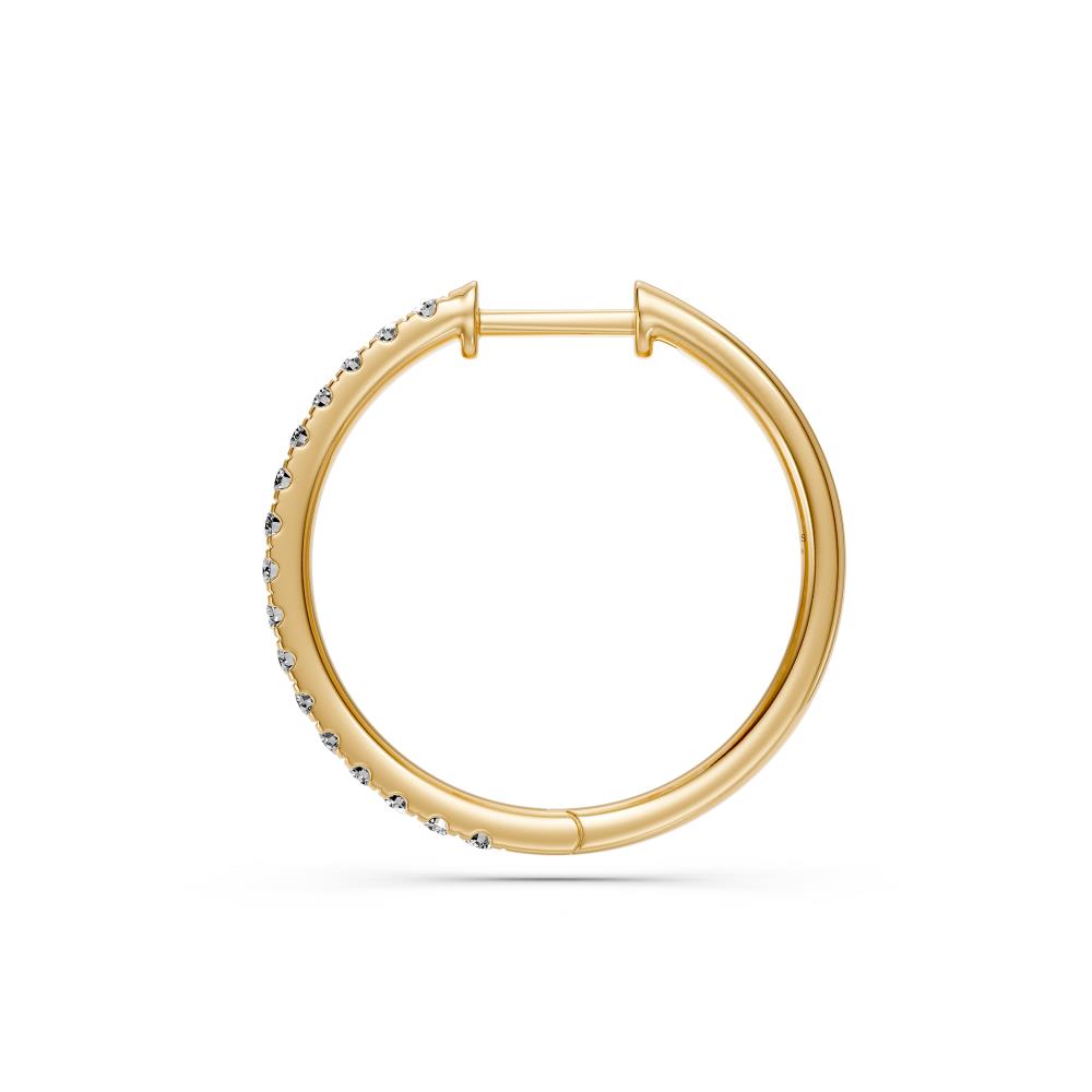 Diamond Hoop Earrings in Yellow Gold R22631124