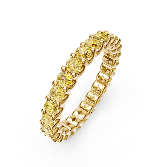 Yellow Sapphire Band Ring in Yellow Gold R03340325