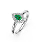 Diamond Ring with Tsavorites in White Gold R38981224